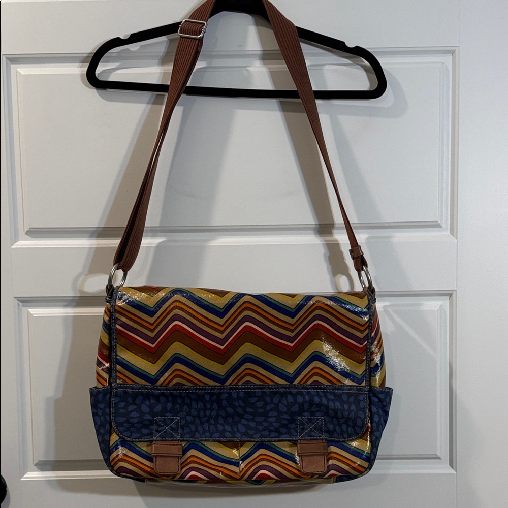 Vintage Fossil Key Per Shoulder Crossbody Messenger Bag Briefcase